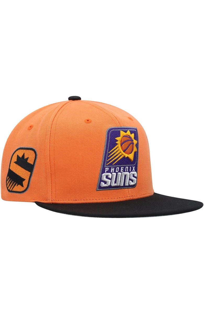 Mitchell & Ness Men's Mitchell & Ness Orange/Black Phoenix Suns Side Core 2.0 Snapback Hat, Main, color, Orange