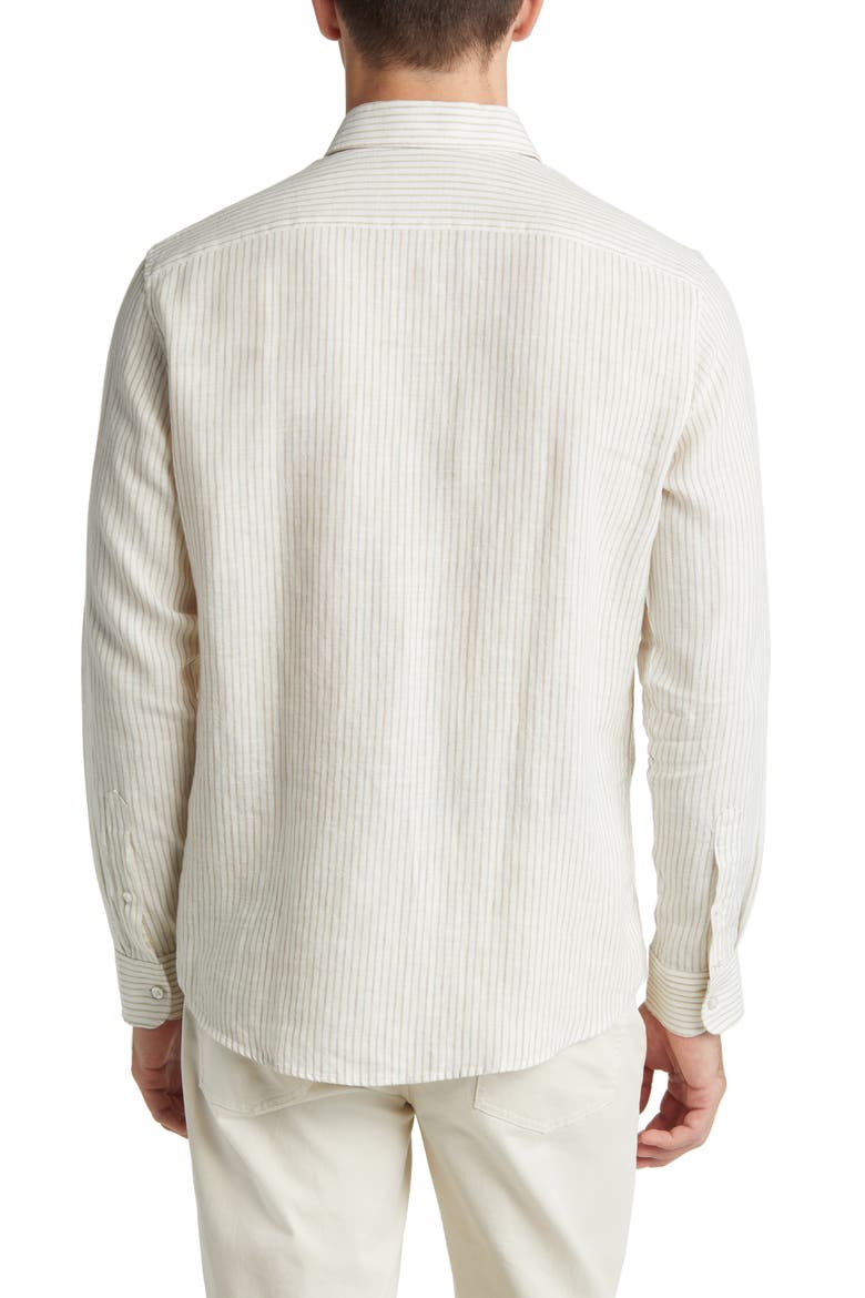 Daniel Linen Button-Down Shirt, Alternate, color, COCONUT