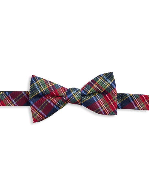 Synrgy By Dxl Big & Tall Holiday Plaid Bow Tie In Pink