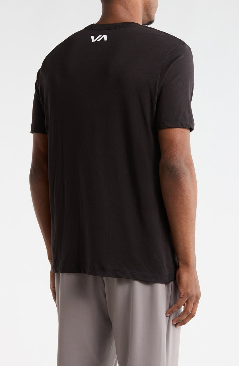RVCA Logo Blur Sport T-Shirt, Alternate, color, Black