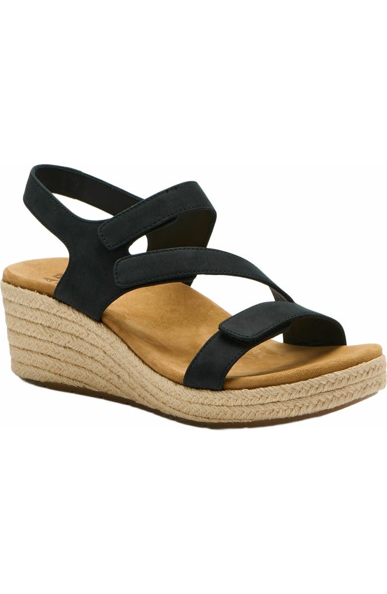 ABEO Riviera Adjustable Sandal, Main, color, Black - Metatarsal