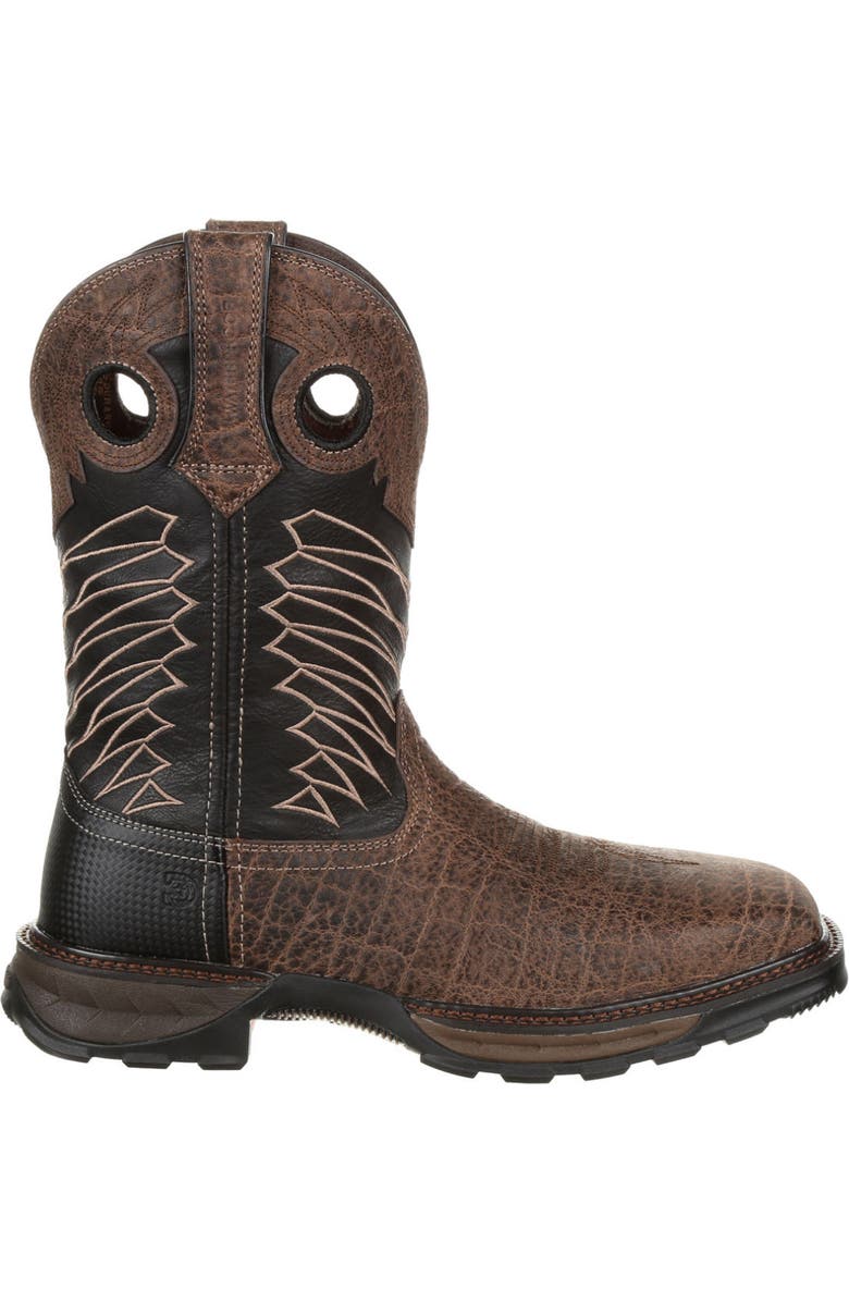 DURANGO Steel Toe Western Work Boot, Main, color, Chocolate Safari Elephant Blk