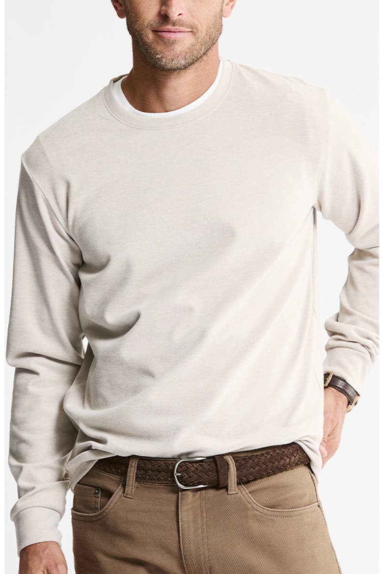 Ultra Soft Heather Crewneck Sweatshirt, Main, color, OATMEAL HEATHER