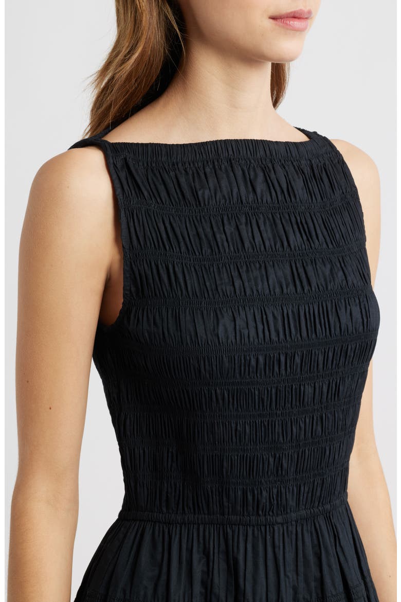 Melie Boat Neck Dress, Alternate, color, BLACK