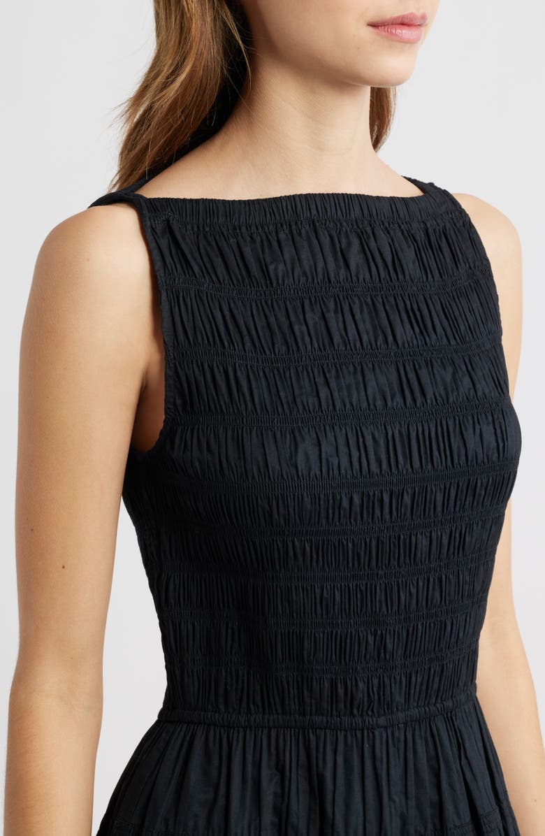 DÔEN Melie Boat Neck Dress, Alternate, color, Black