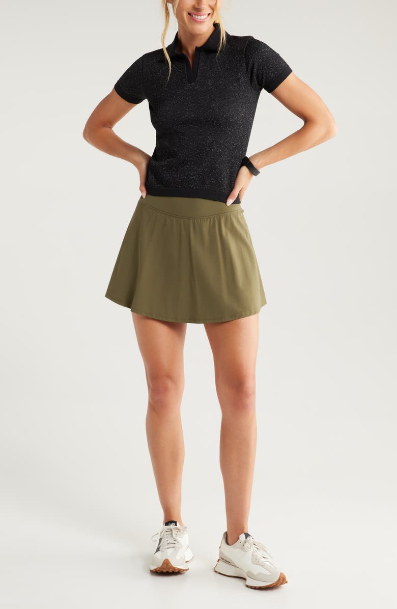 Zella Play Through Seamless Rib Polo, Alternate, color, 