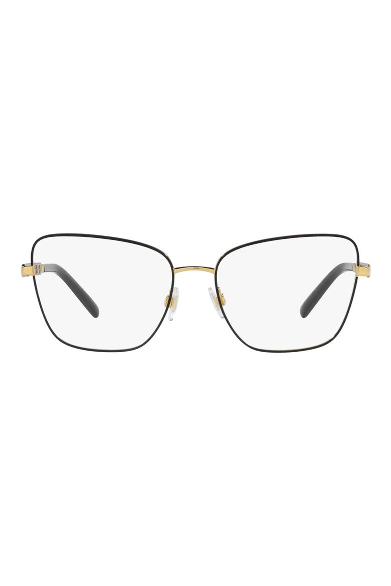 57mm Butterfly Optical Glasses, Main, color, GOLD/ BLACK
