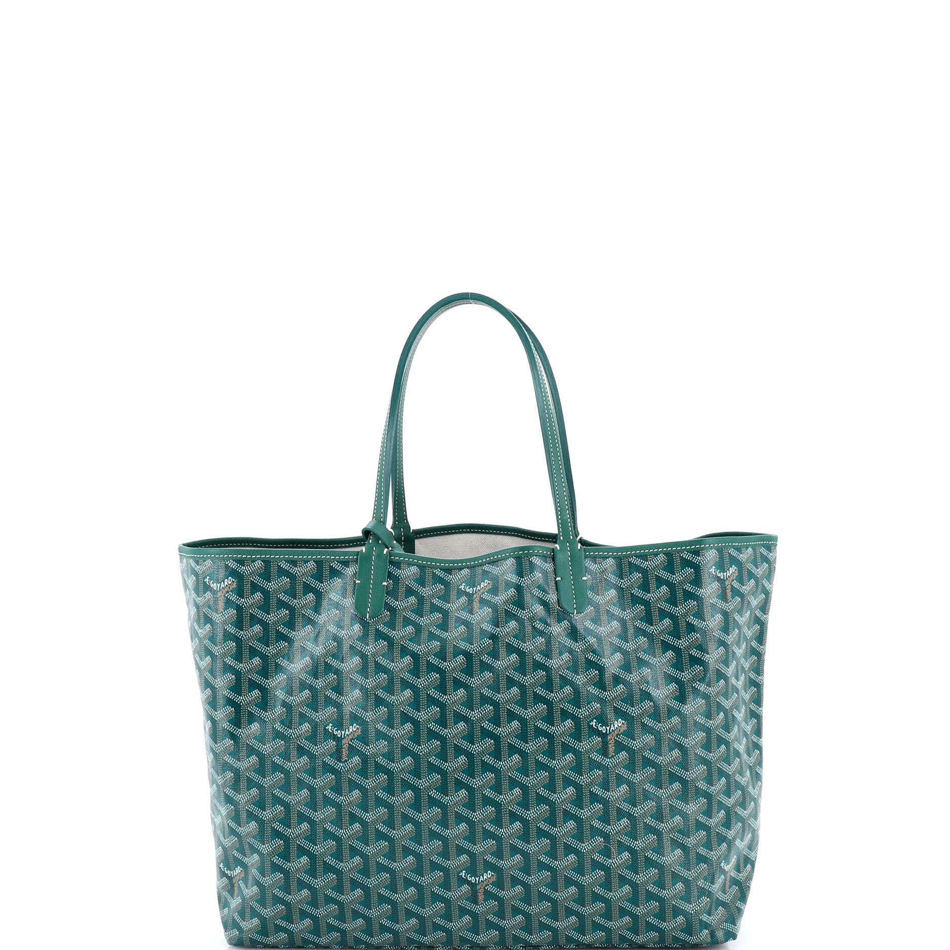 Pre-Owned Goyard Saint Louis Tote Coated Canvas PM, Main, color, Green