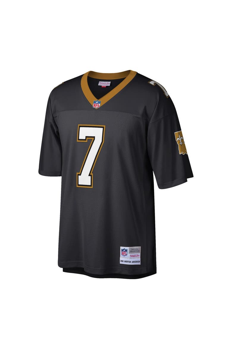 Men's Mitchell & Ness Morten Andersen Black New Orleans Saints Retired Player Legacy Replica Jersey, Alternate, color, Black
