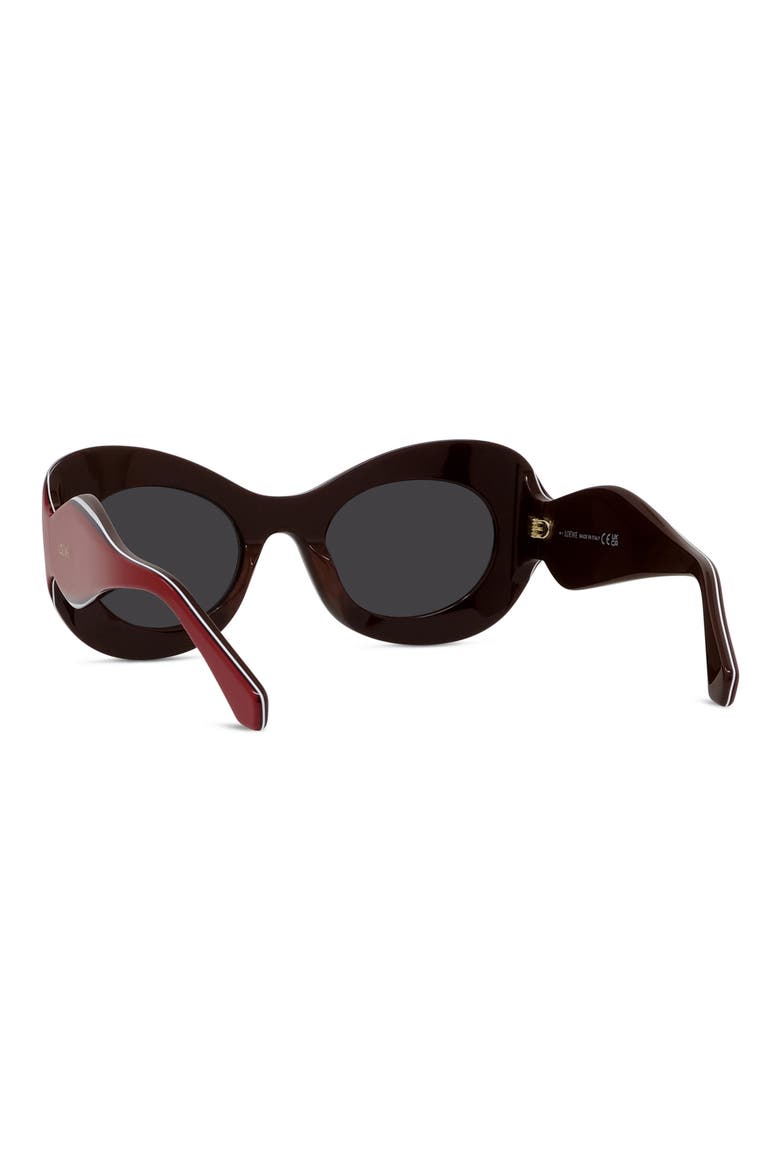 Signature 52mm Cat Eye Sunglasses, Alternate, color, SHINY RED / SMOKE