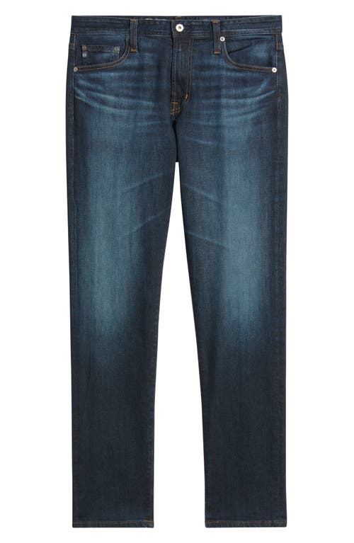 Ag Tellis Logo-patch Straight-leg Jeans In Blue