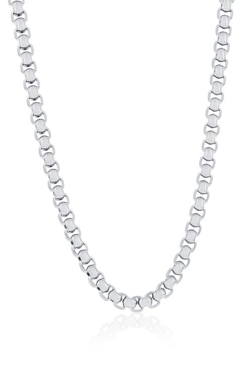 Men's Round Box Chain Necklace