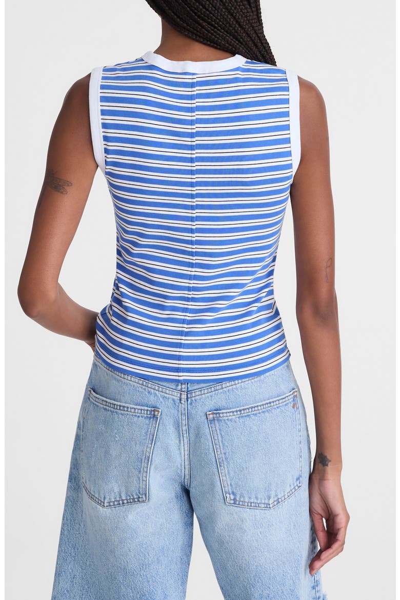 The '90s Compact Cotton Shell Tank, Alternate, color, RETRO BLUE