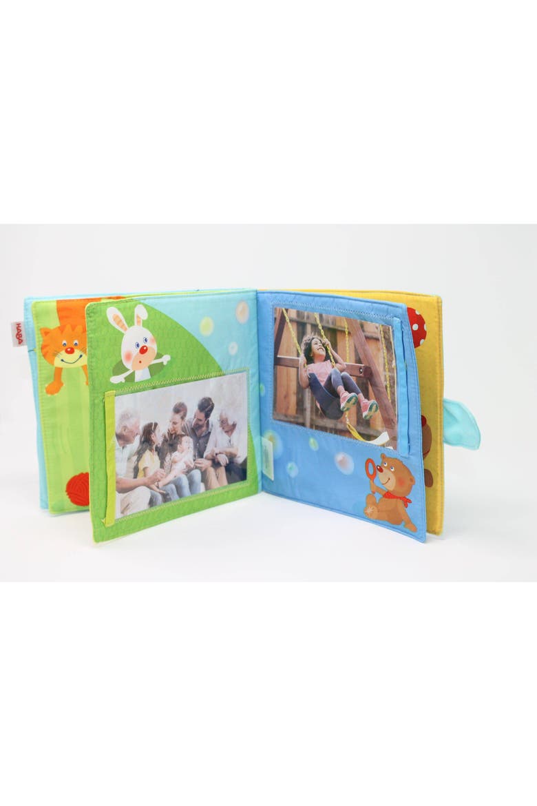 Playmates Soft Fabric Baby Photo Album, Alternate, color, Blue Multi