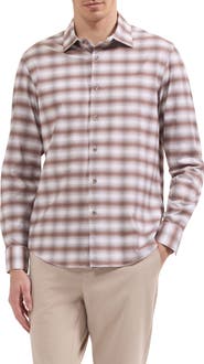 Bugatchi James OoohCotton® Plaided Performance Shirt