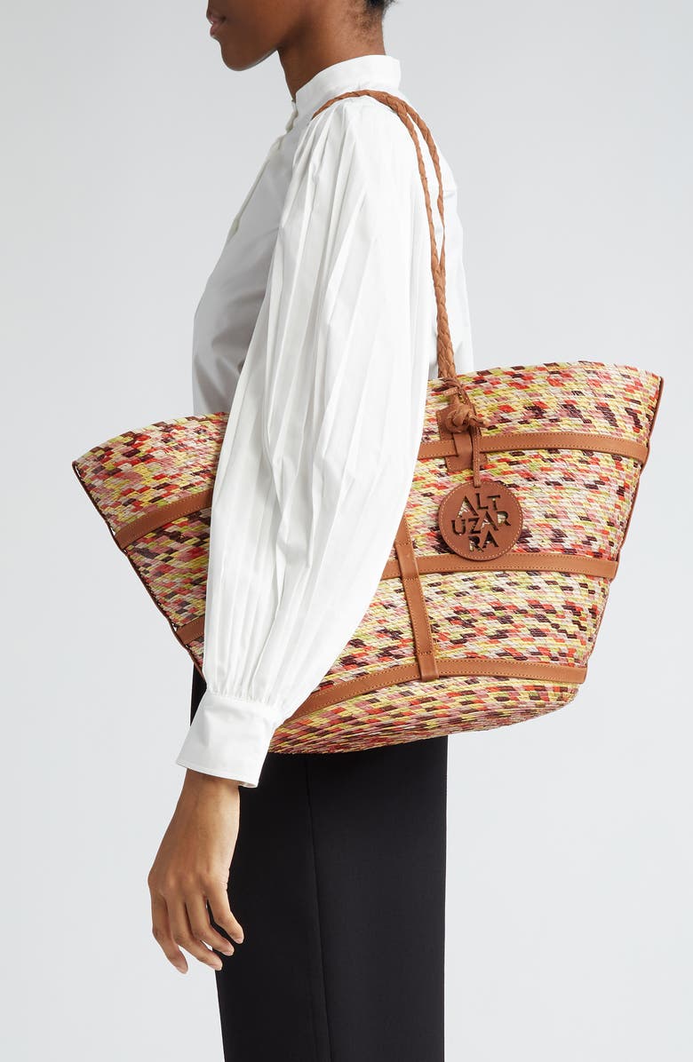 Altuzarra Large Watermill Straw Tote, Alternate, color,