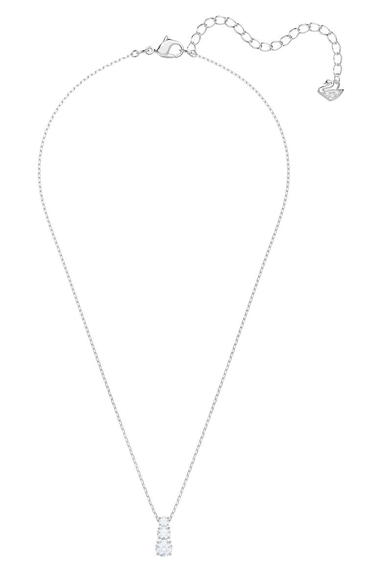 Stilla Pendant Necklace, Alternate, color, SILVER / CLEAR CRYSTAL