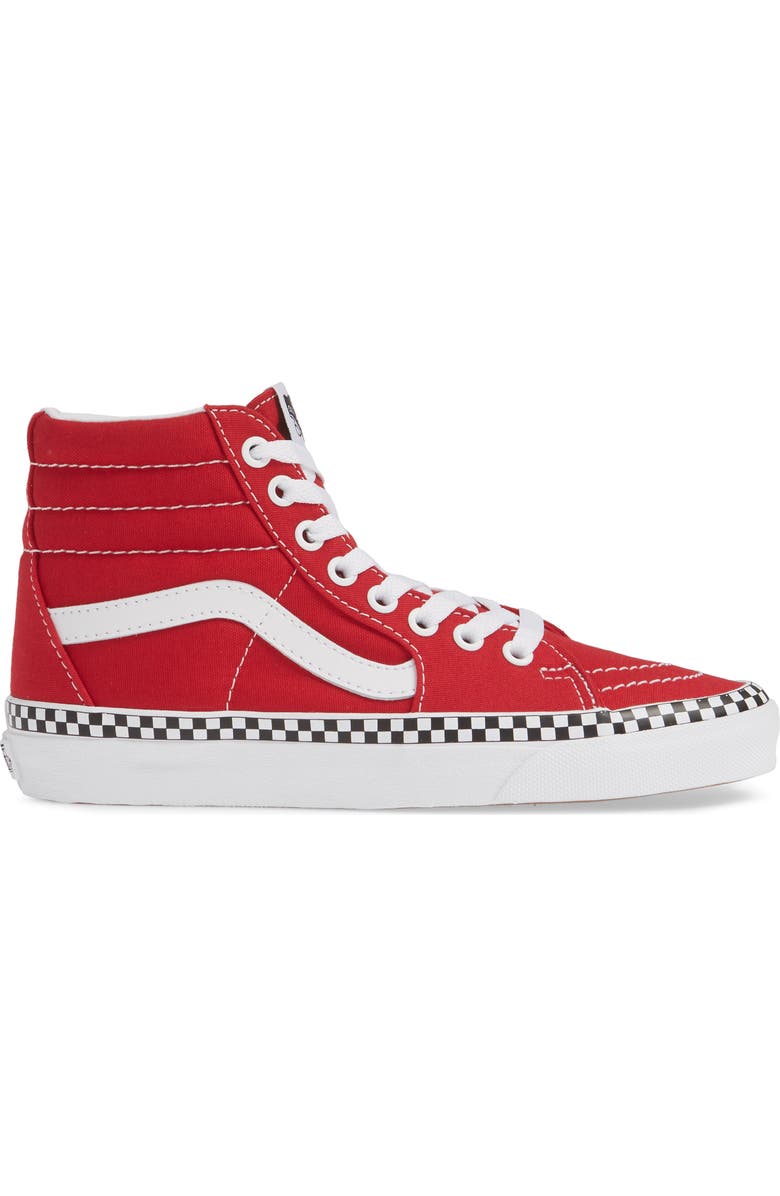 Vans Sk8-Hi Check Foxing Sneaker, Alternate, color,