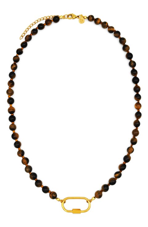 Beaded Carabiner Necklace