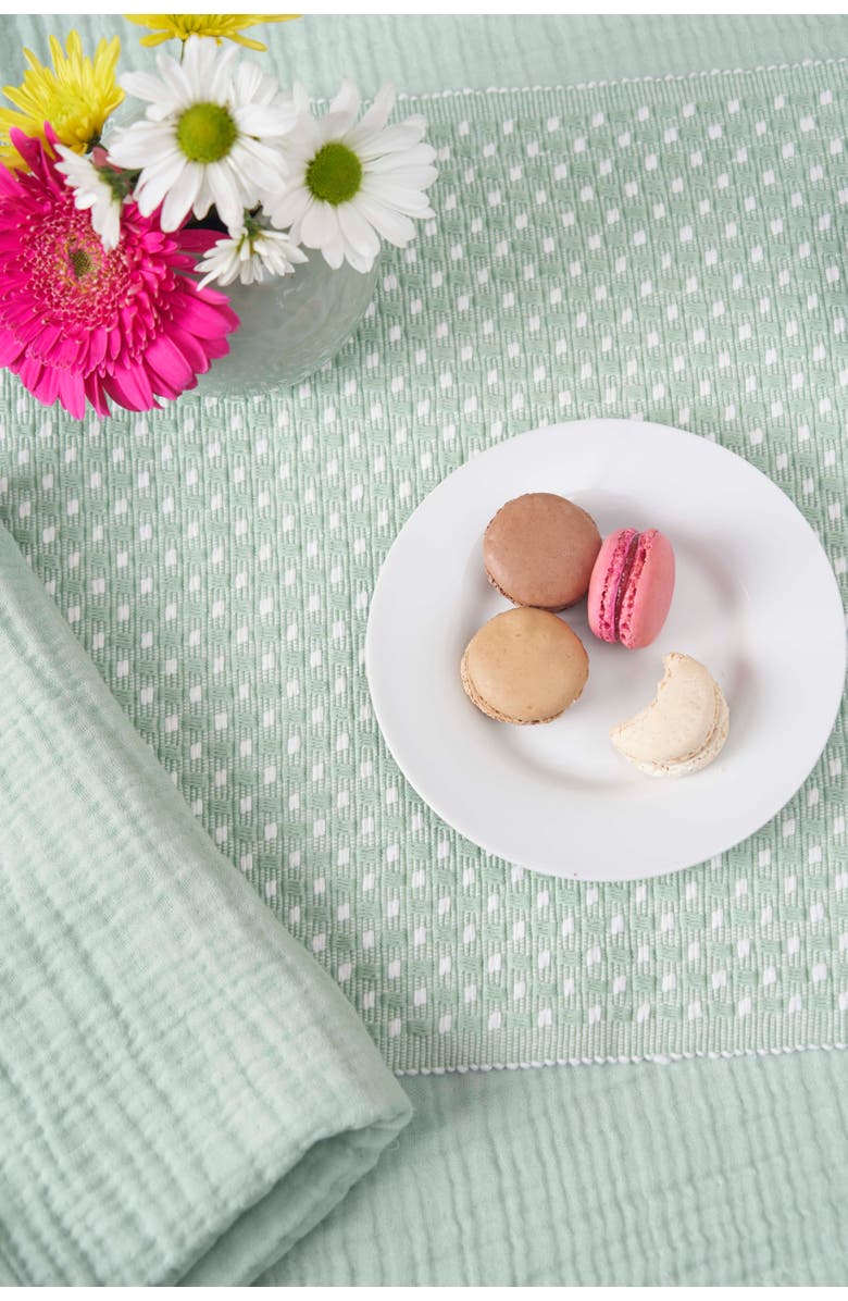 carol & frank Bahar Machine Wash Table Runner 14 x 72", Alternate, color, Green