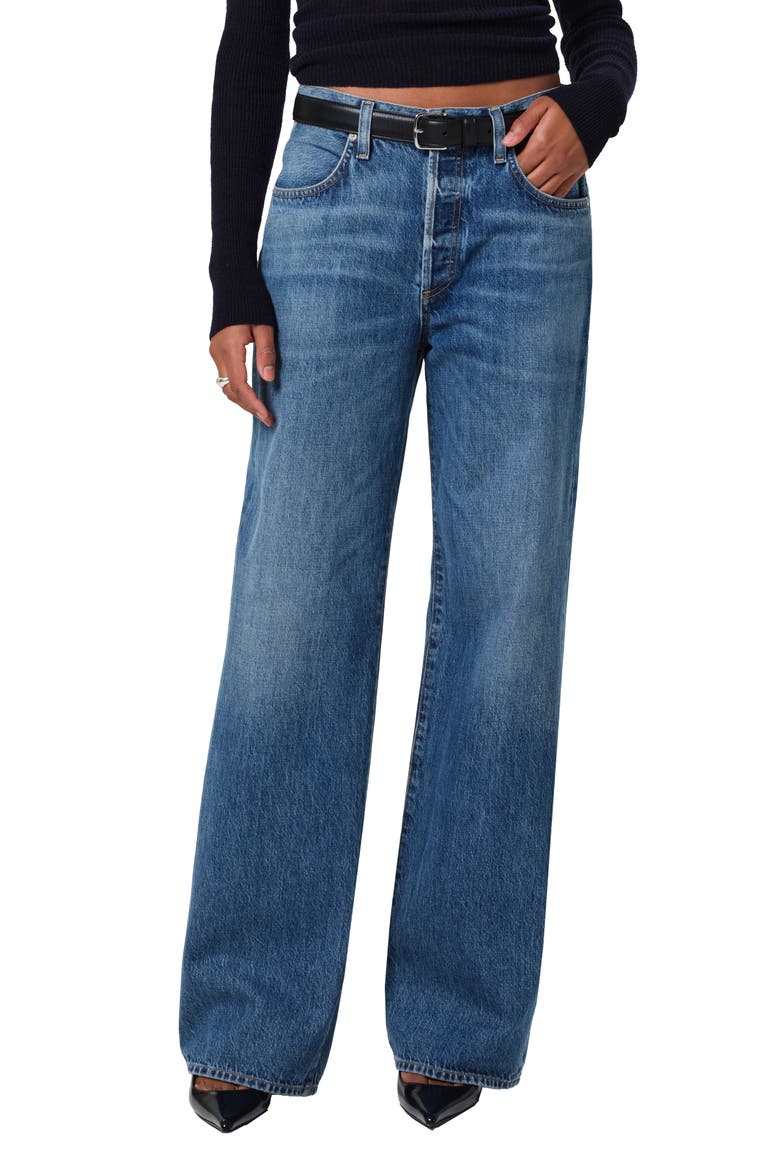 Annina High Waist Wide Leg Jeans, Main, color, SUNLAND