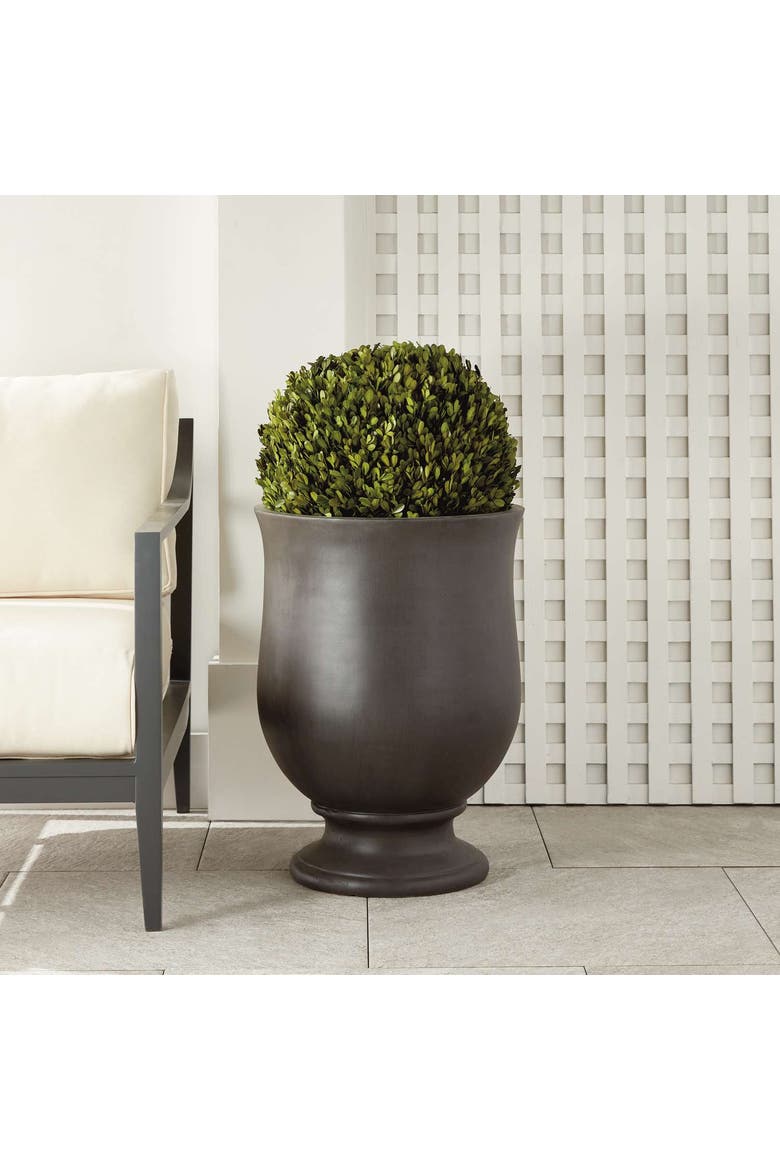 Fibreclay Josie Round Footed Planter, Alternate, color, Black