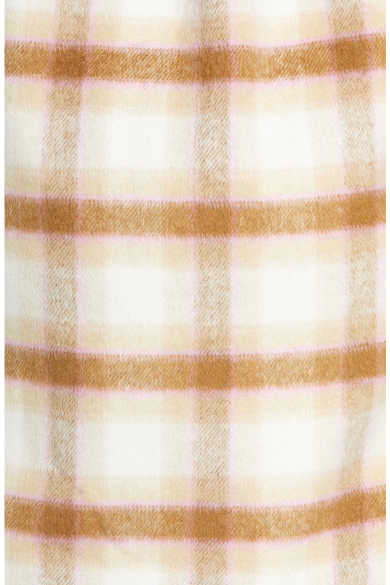Brushed Plaid Oversize Shirt Jacket, Alternate, color, IVORY ABBY LG PLAID