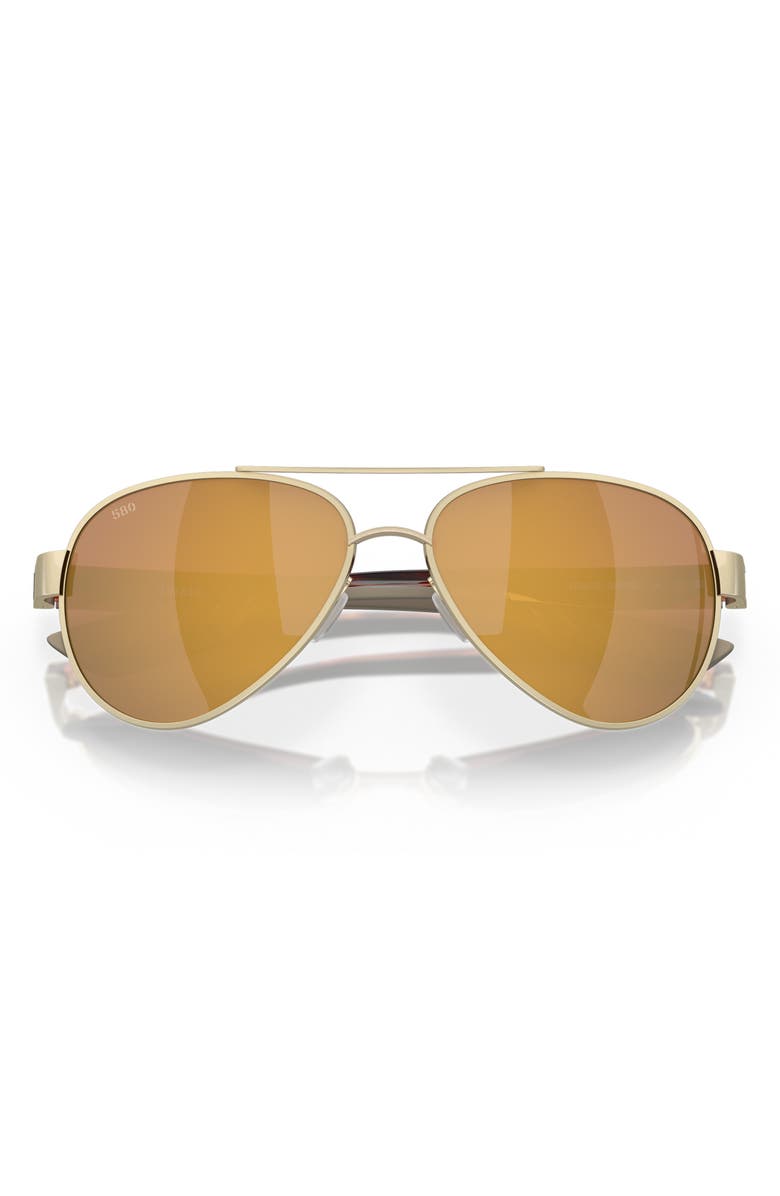 Costa Del Mar Loreto 56mm Gradient Pilot Sunglasses, Alternate, color, Brushed Gold