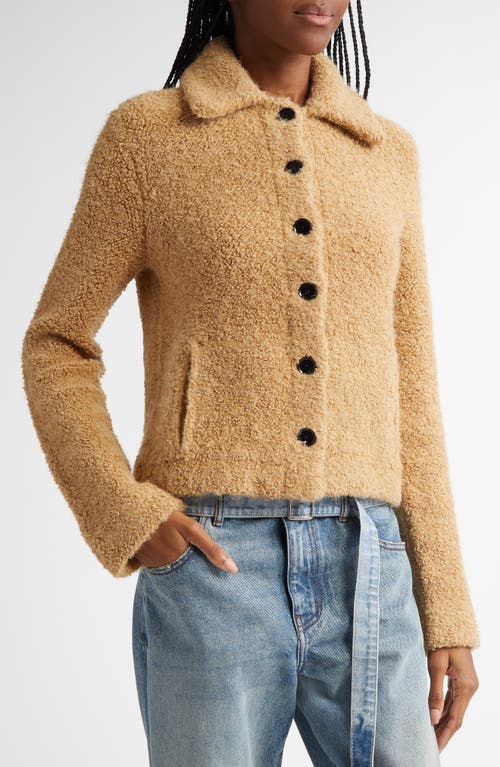 Proenza Schouler Sylvie Bouclé Knit Jacket In Light Camel