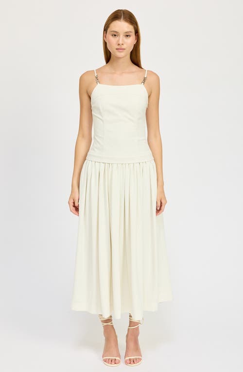 En Saison Barrett Bit Strap Detail Maxi Dress In Ivory