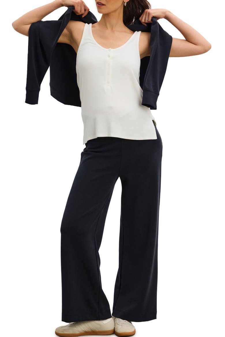 The Cloudease Travel Over Under Pant, Alternate, color, Washed Black