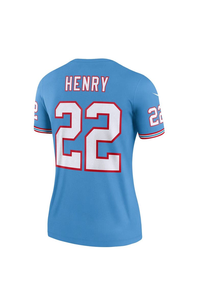 Nike Women's Nike Derrick Henry Light Blue Tennessee Titans Oilers Throwback Legend Jersey, Alternate, color, 