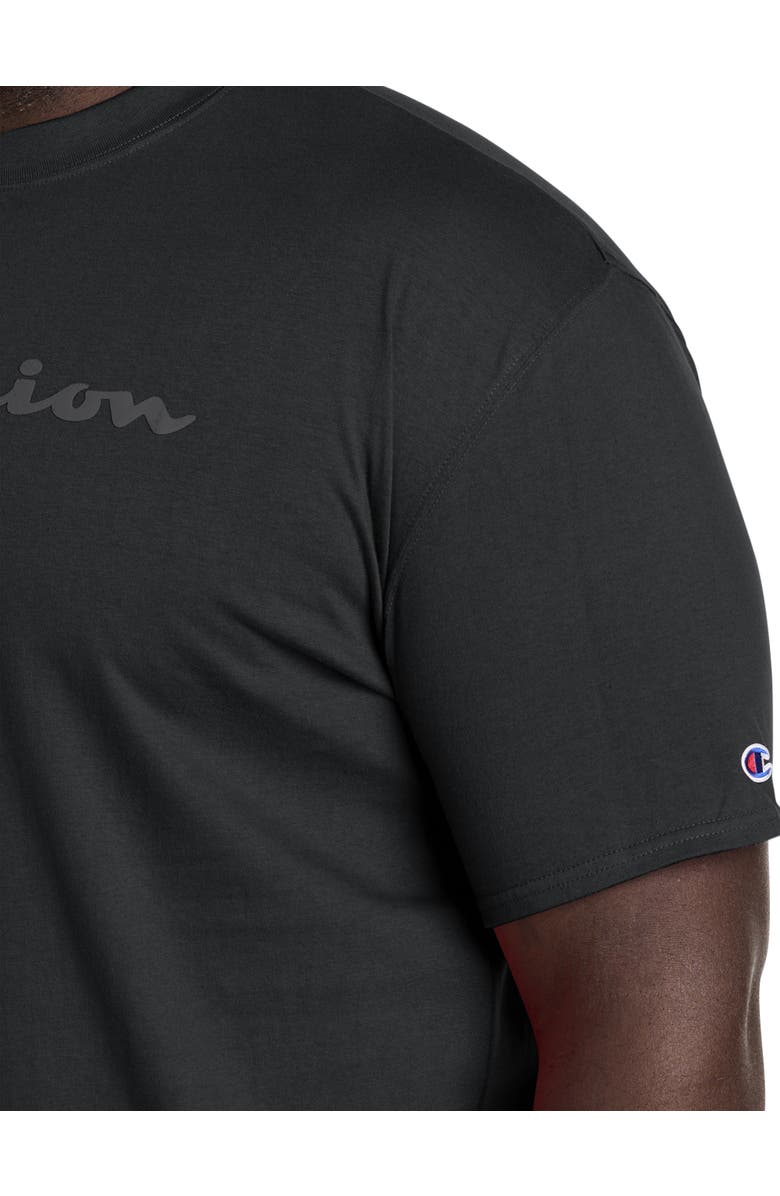 Champion Big & Tall Tonal Script T-Shirt, Alternate, color, Black Tonal