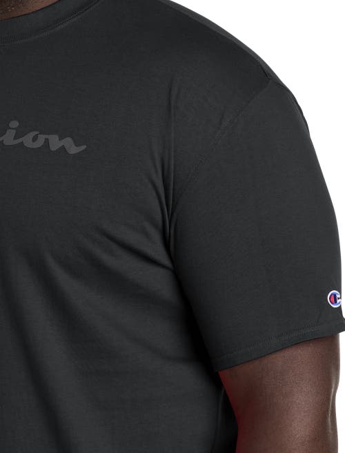 Champion Tonal Script T-shirt In Black Tonal