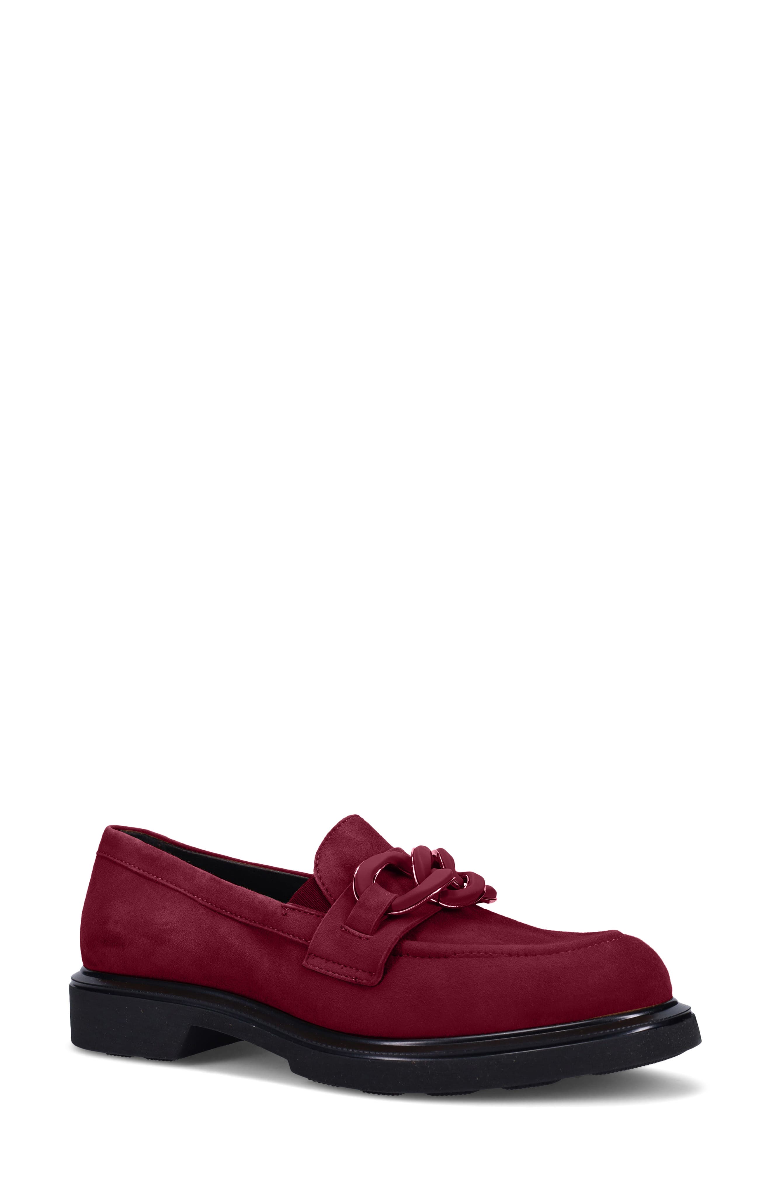 Allison Water Resistant Chain Loafer, Main, color, WINE