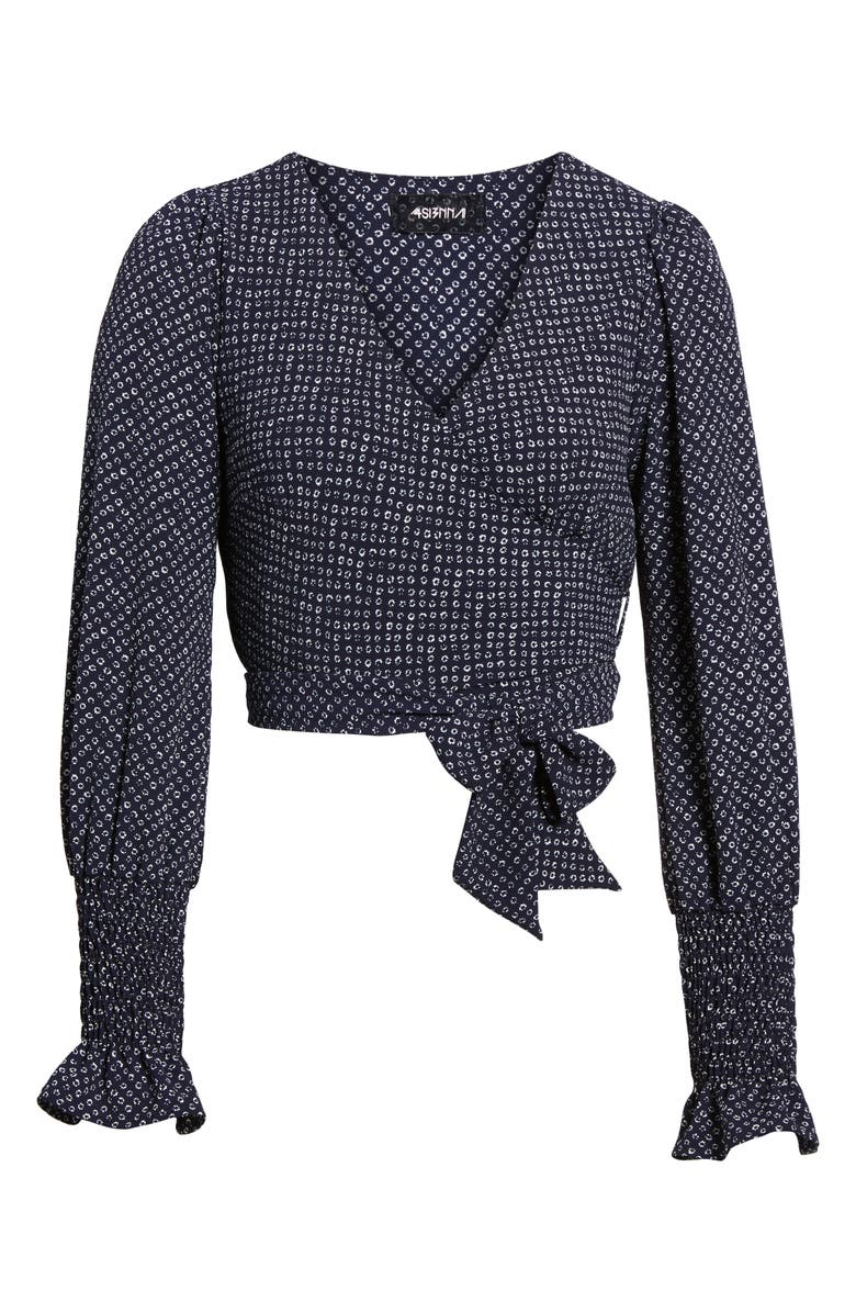 4SI3NNA Wrap Crop Top, Alternate, color,