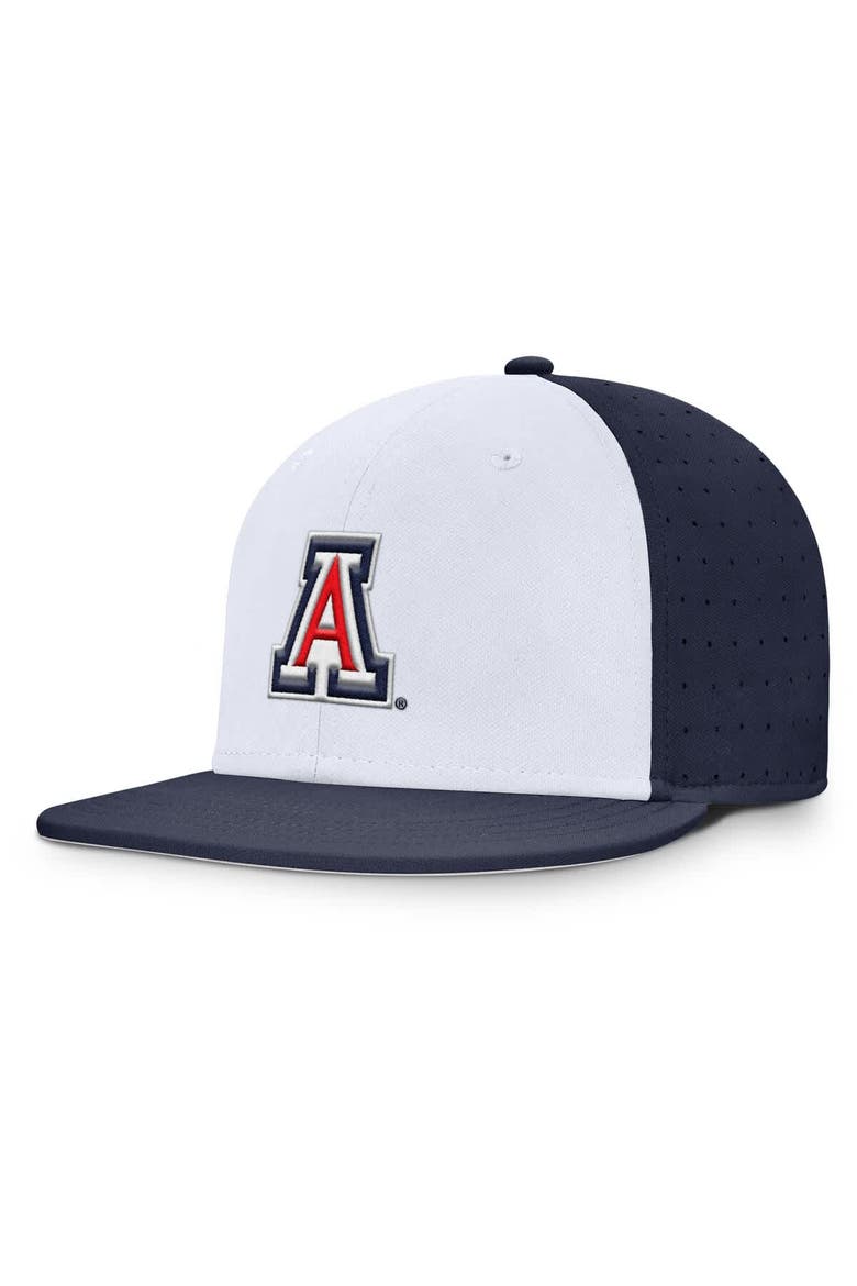 Men's Nike White/Navy Arizona Wildcats On-Field Dugout True Performance Fitted Hat, Alternate, color, White