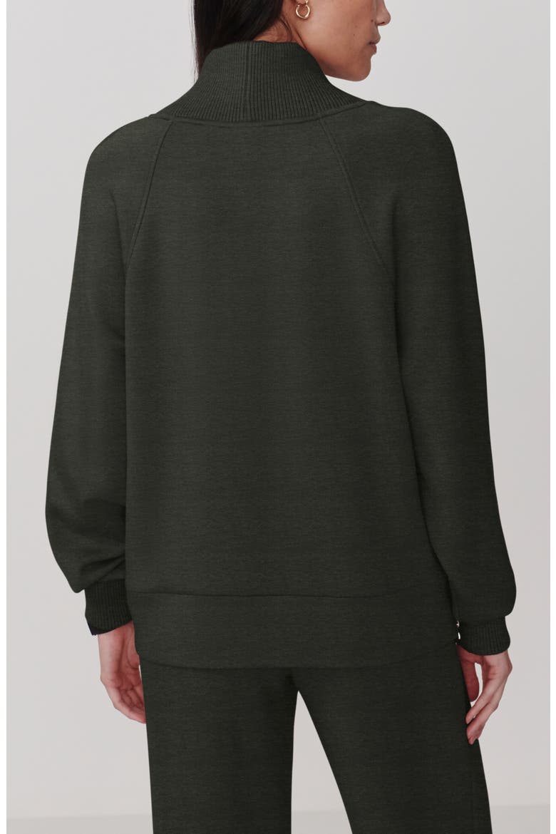 Macie Zip Hem Sweatshirt, Alternate, color, OLIVE MARL