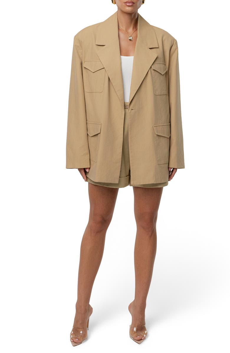 JLUXLABEL Precision Blazer, Main, color, Beige