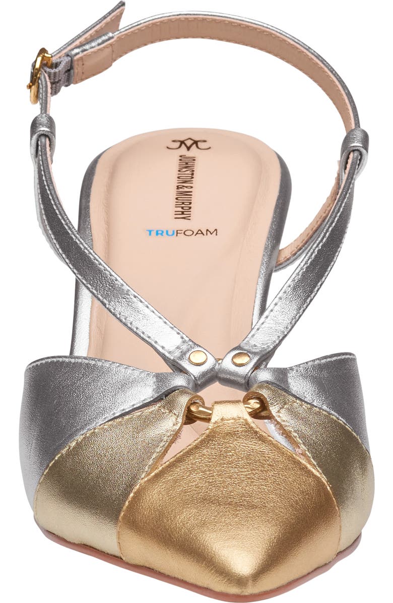 Johnston & Murphy Lindsey Ring Slingback Pump, Alternate, color, Gold Multi Metallic Sheepskin