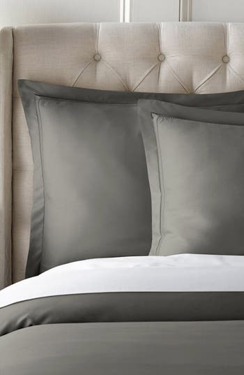 Pure Parima 500 Thread Count 100% Certified Egyptian Cotton Sateen Double Hemstitch Yalda Duvet Cove In Gray