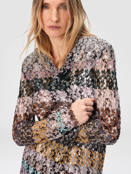 Missoni Long Cardigan With Lace Straps In White