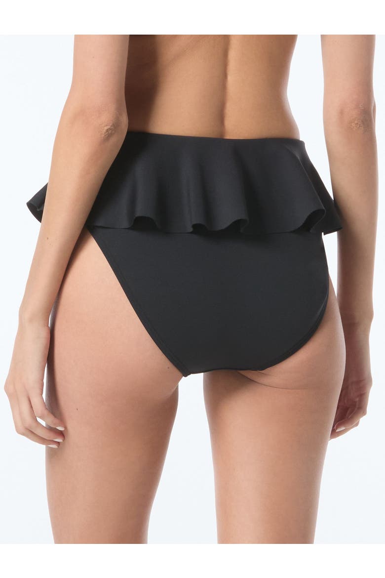 Scuba Knit Skirted Swim Bottom, Alternate, color, Black