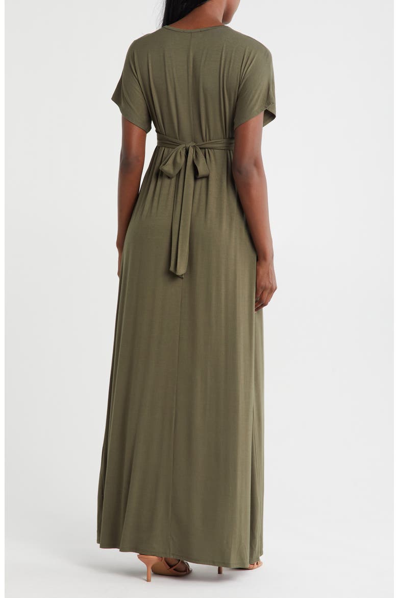Empire Maxi Dress, Alternate, color, OLIVE