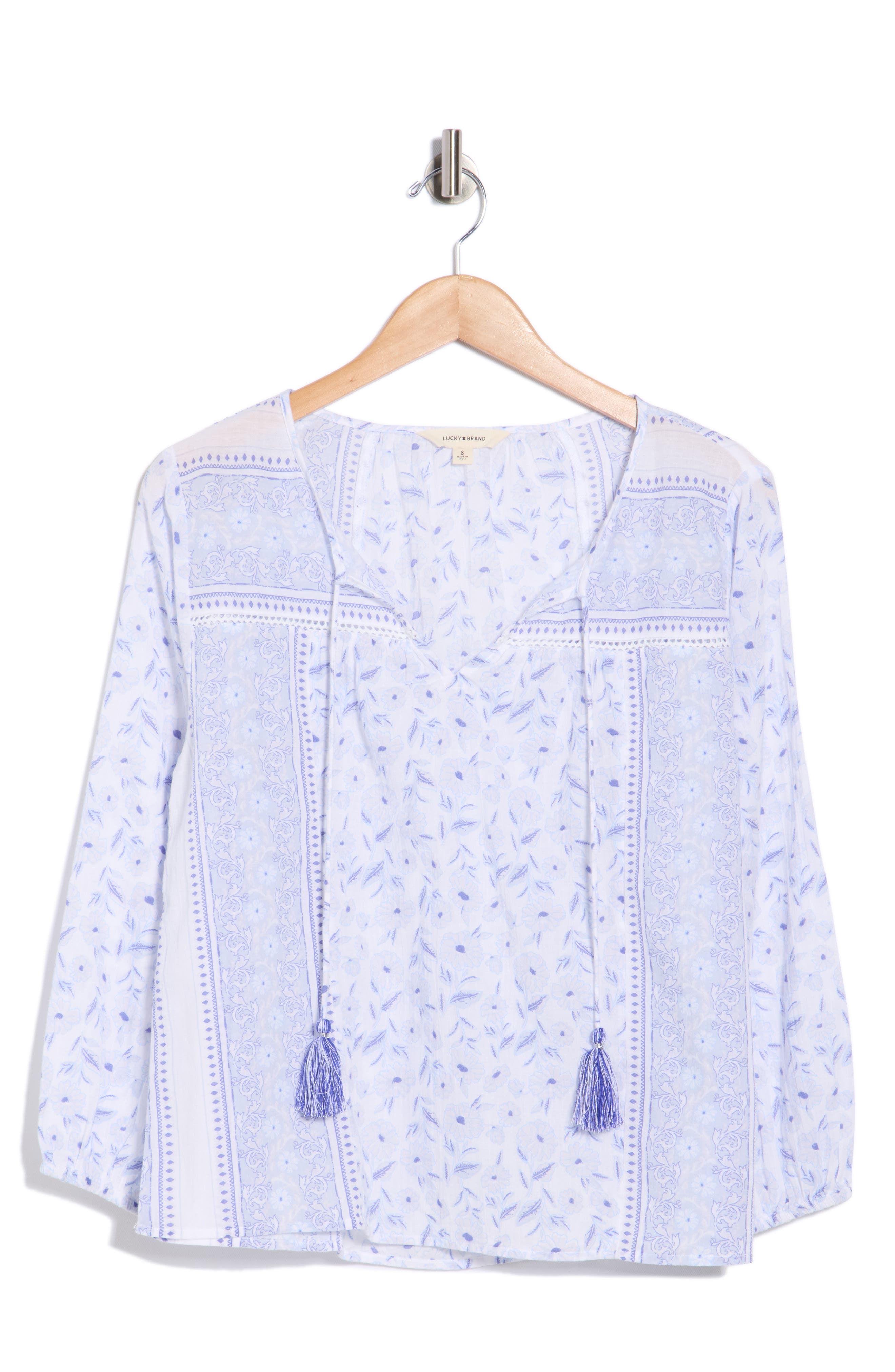 Lucky Brand Long Sleeve Cotton Top