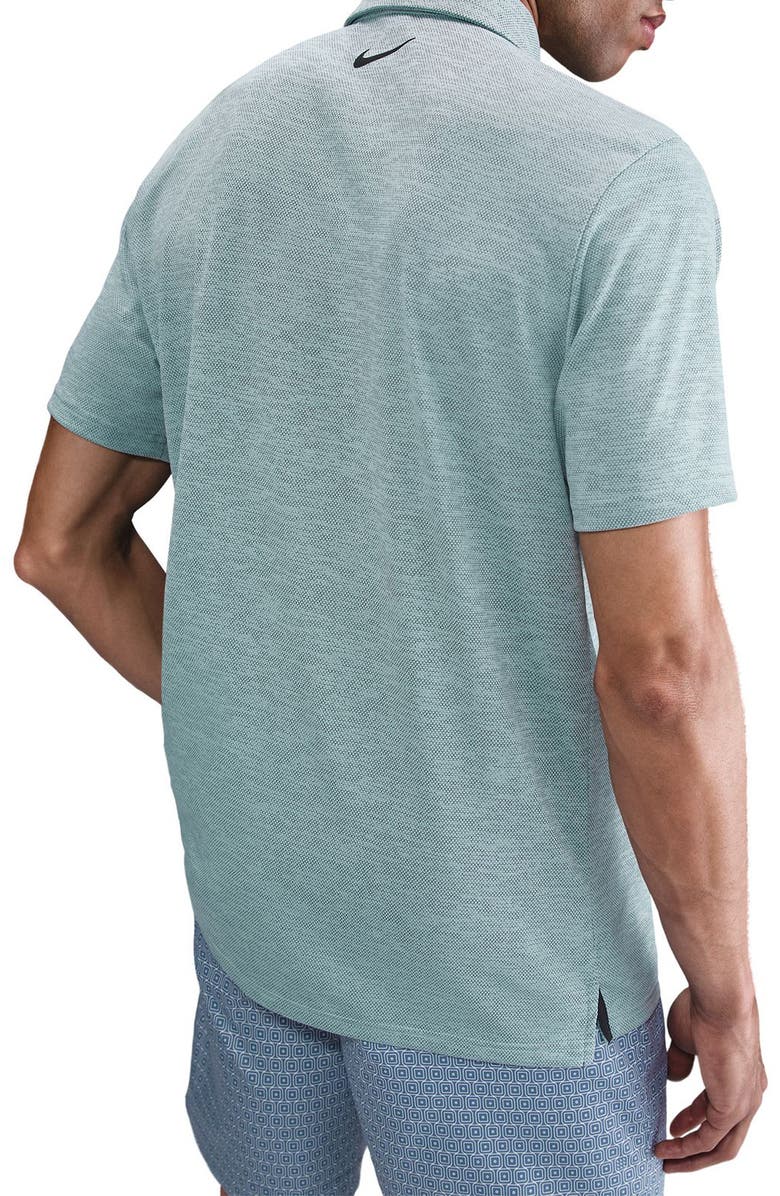 Nike Golf Dri-FIT Tour Jacquard Golf Polo, Alternate, color, Ocean Cube/ Vintage Green