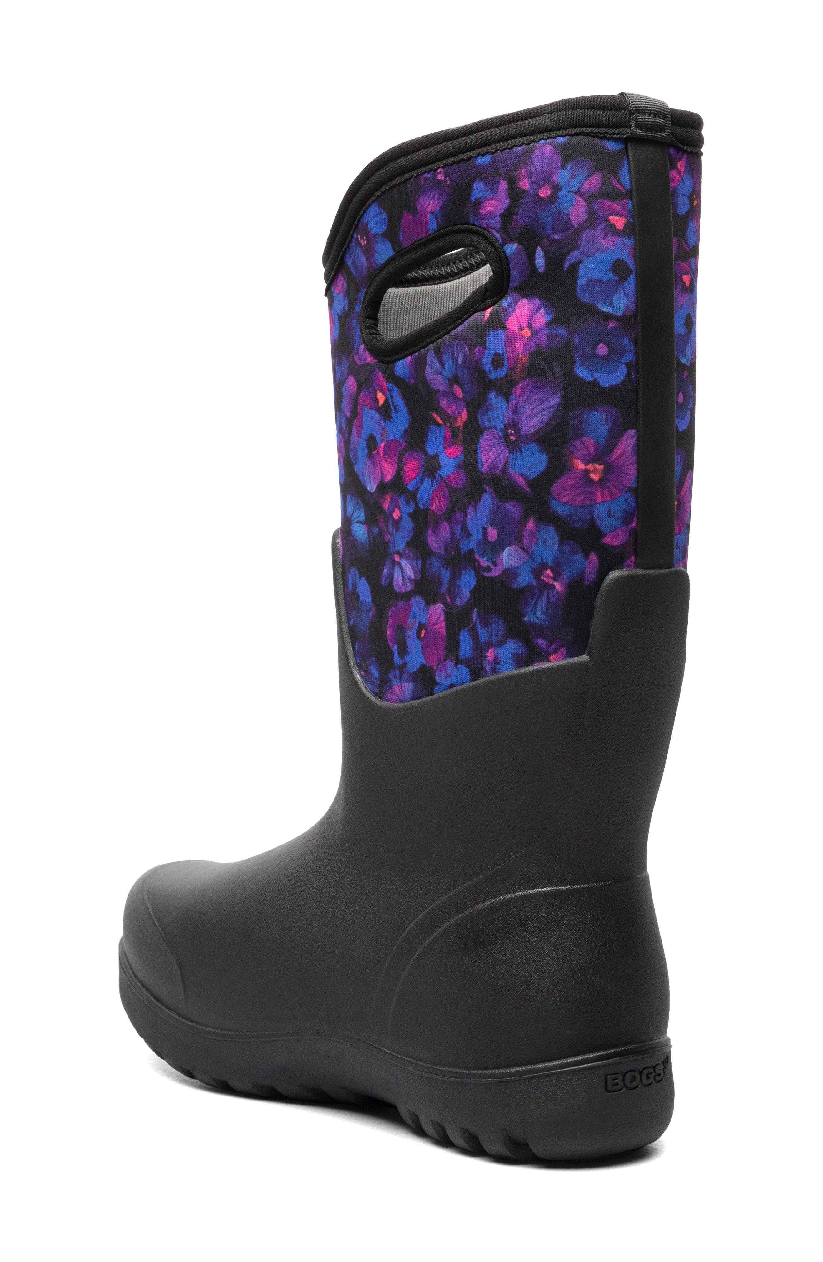 Bogs Neo Classic Petals Waterproof Insulated Rain Boot, Alternate, color, 