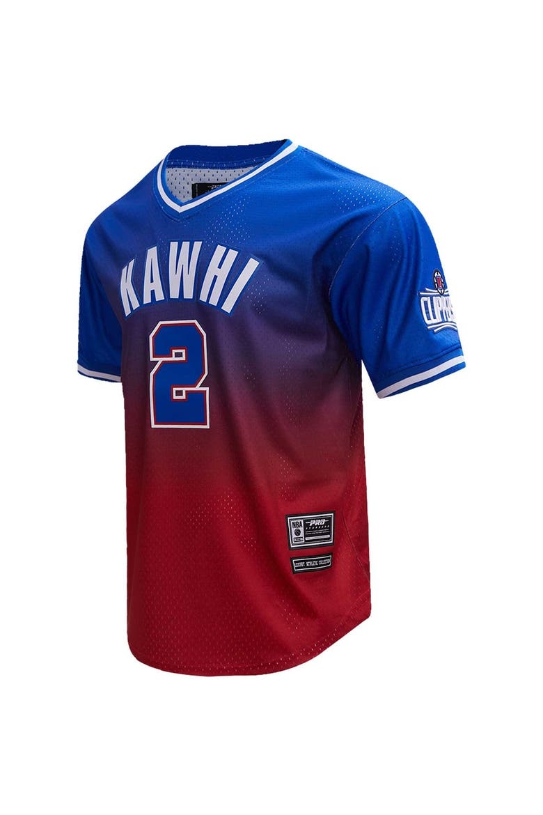 Men's Post Kawhi Leonard Royal/Red LA Clippers Ombre Name & Number T-Shirt, Alternate, color, Royal