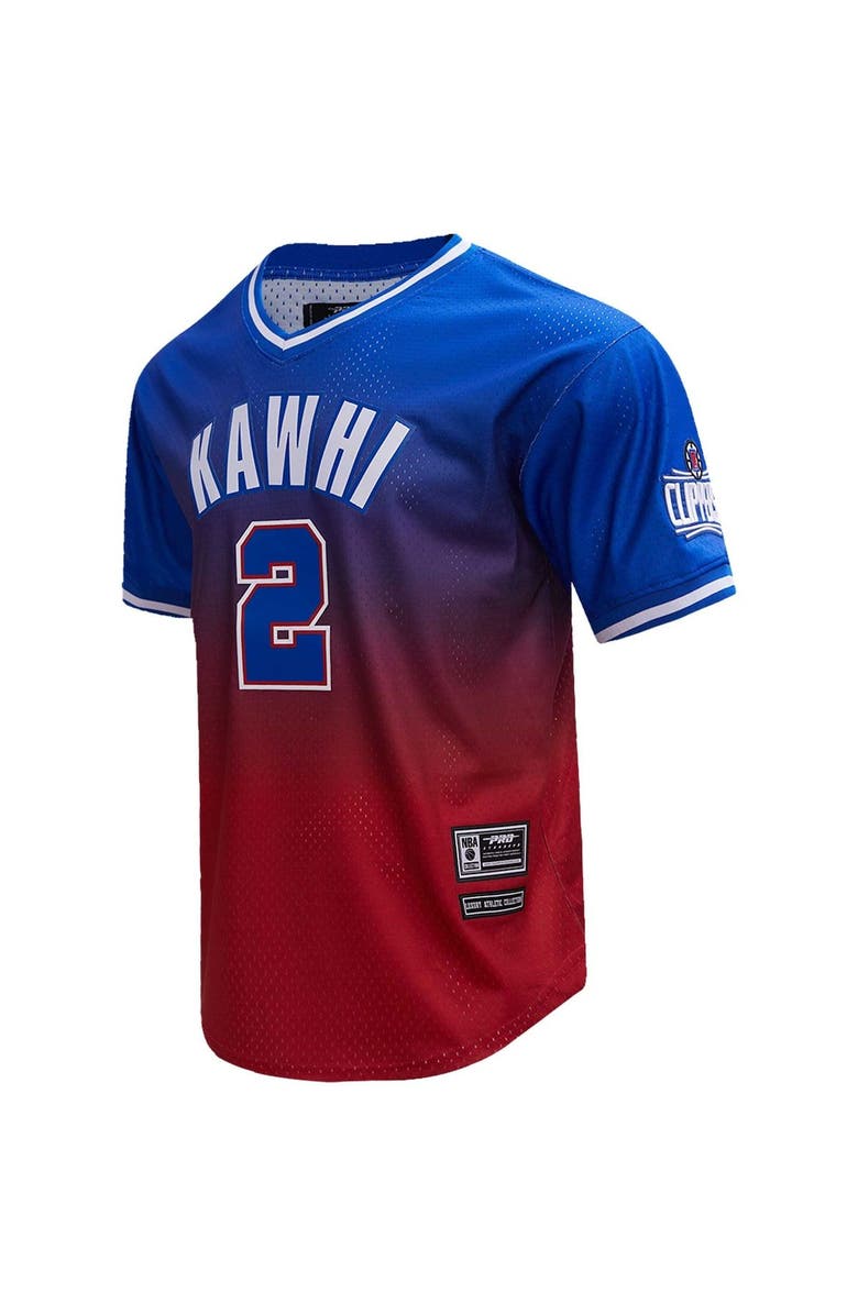 PRO STANDARD Men's Post Kawhi Leonard Royal/Red LA Clippers Ombre Name & Number T-Shirt, Alternate, color, Royal