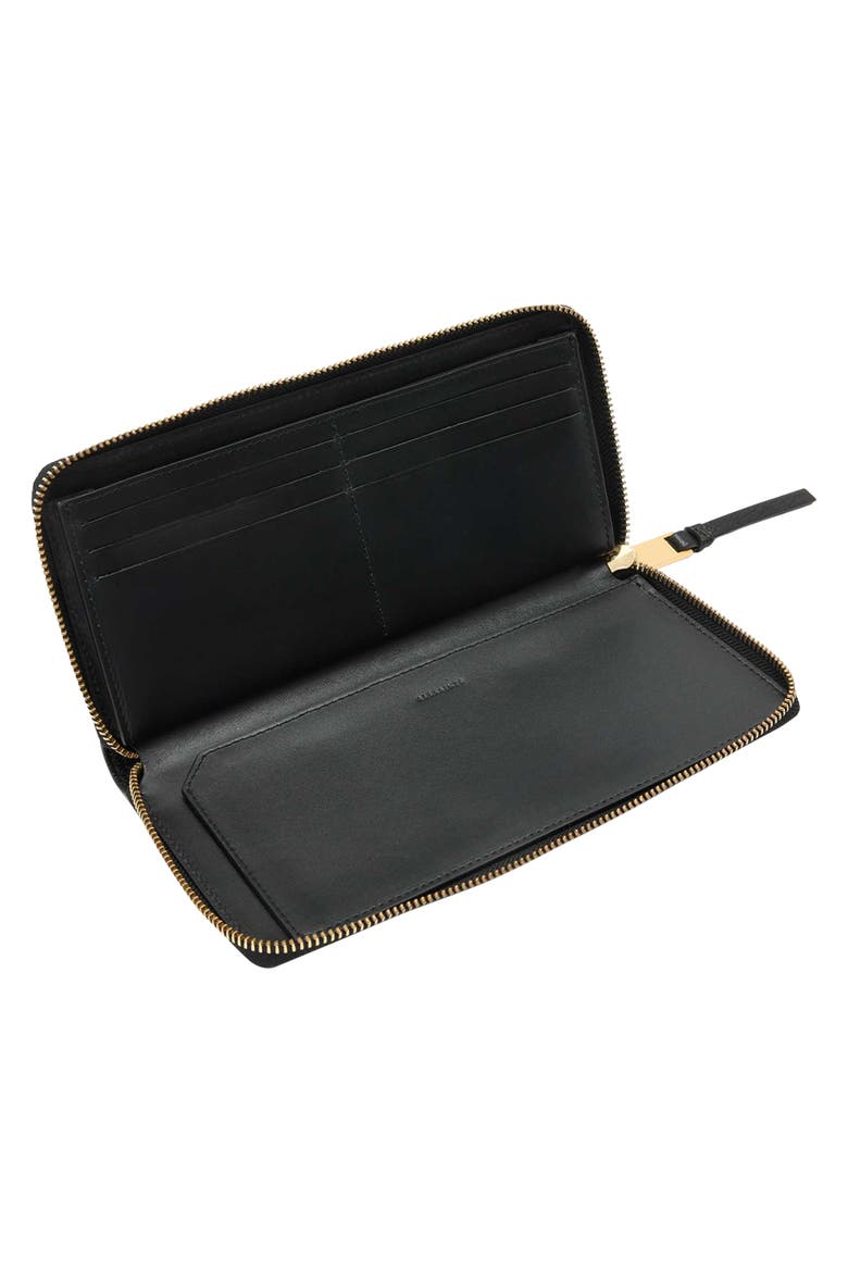 Leather Travel Wallet, Alternate, color, BLACK